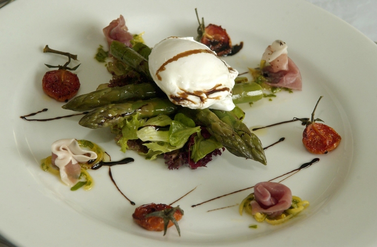 Local Asparagus with poched egg