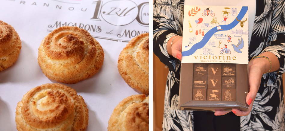 Macaron and Chocolate close up